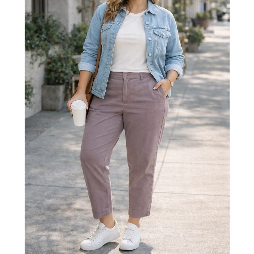 32° Cool Ankle Pants Women’s XXL Purple Stretch Trousers NWT Comfort Travel Soft